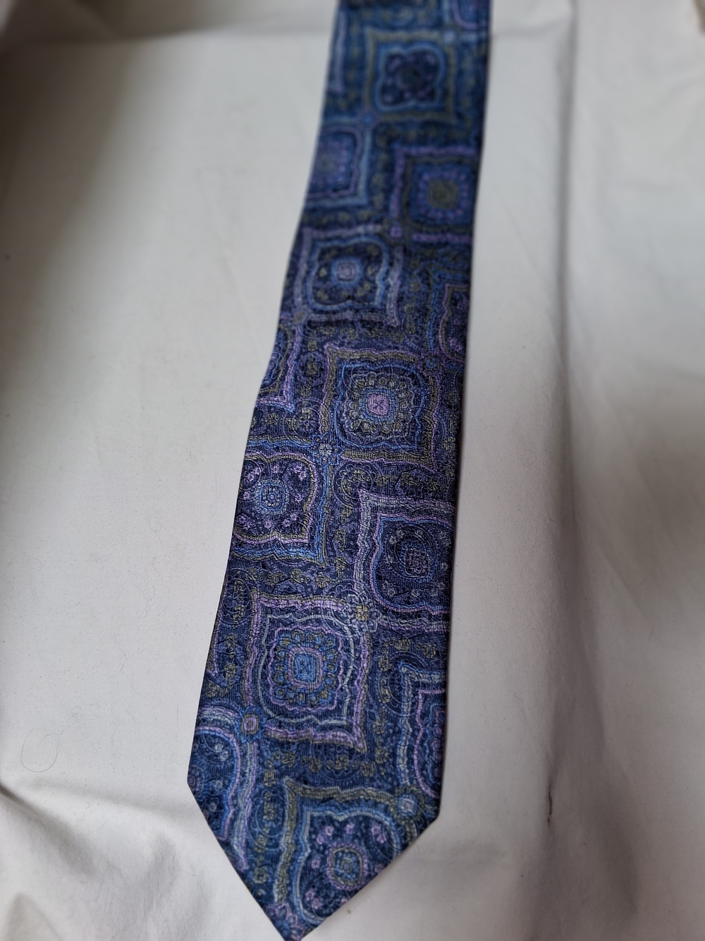 J Z Richards Gallery Collection Blue Paisley Pattern Men's Tie - Blue